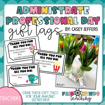 Happy Administrative Professionals Day Gift Tag (Secretary Day)