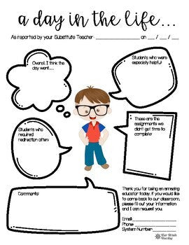 FWT Members Only! Substitute Report - A Day In The Life Of...