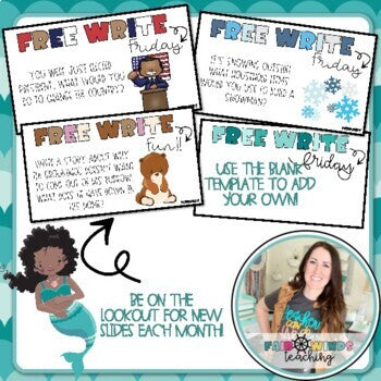 Free Write Fun (or Friday) Writing Slides - February