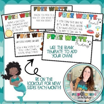 Free Write Fun (or Friday) Writing Slides - March