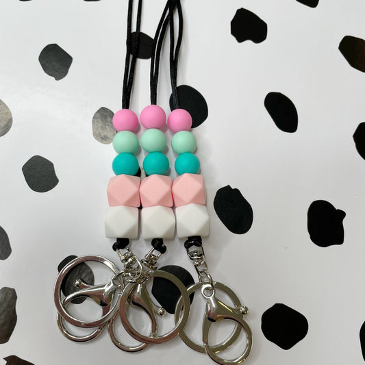 The Tiffany - Silicone Beaded Lanyard