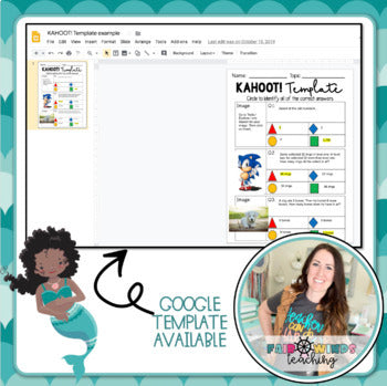 Kahoot! Assessment Tool Template - Student Created