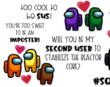 Virtual Valentine's Day Cards - Class Set (Create Your Own) - Among Us Included!