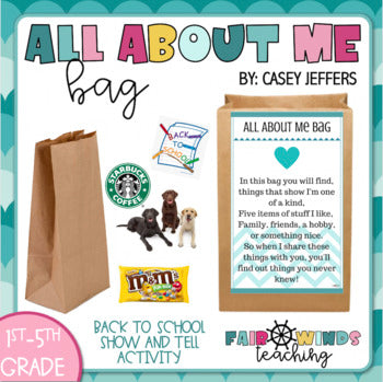 FWT Members Only! All About Me Bag - Back to School Show & Tell Activity