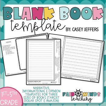 Blank Book Templates for Writing