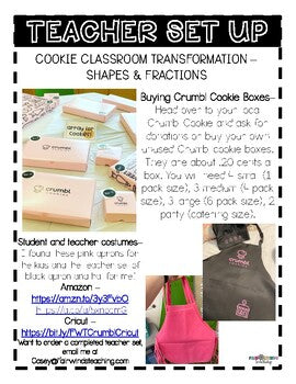 FWT Members Only! Cookie Classroom Transformation (2.G.A.1-3) Shapes & Fractions