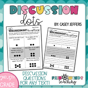 FWT Members Only! Discussion Dots - Critical Thinking Questions (Editable)