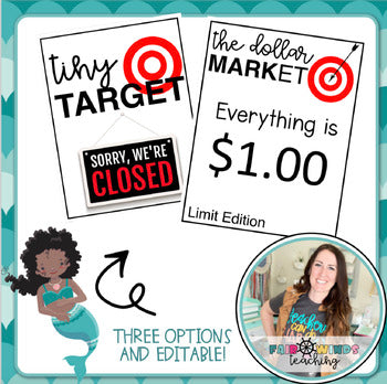 Tiny Department Store - The Dollar MARKet - Classroom Reward Store