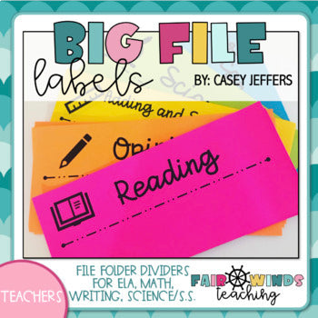 Editable Big File Folder Labels