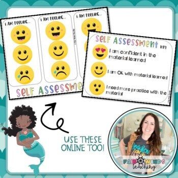 Emoji Self Assessment Pinch Cards and Posters
