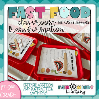 Fast Food Classroom Transformation (2.OA.A-C) Addition and Subtraction