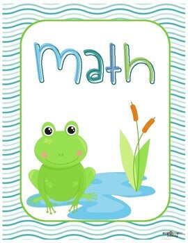 Teacher Binder Covers - Frog Theme