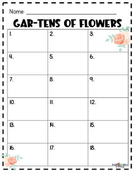 GarTEN Base Ten Friends © (Place Value Activity & Class Scoot) May Garden