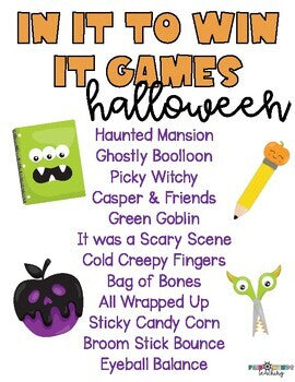 Halloween In It to Win it Games - STEM Challenges Under a Minute