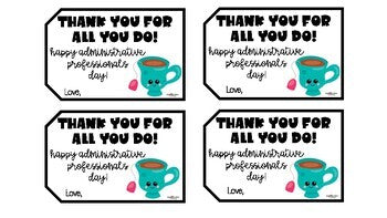 Happy Administrative Professionals Day Gift Tag (Secretary Day)