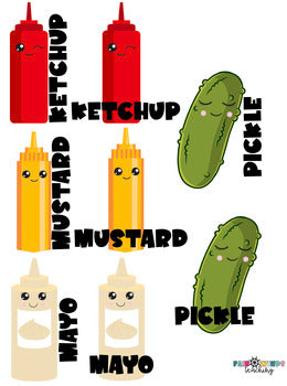 Ketchup, Mustard, Mayo & Pickle Signs for Blended Learning