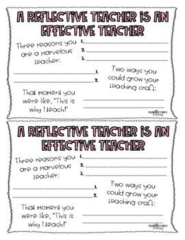 FWT Members Only! New Teacher Reflection Form