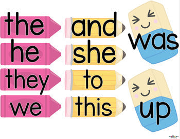 FWT Members Only! Phonics & Fluency Board - September Sight Word Practice