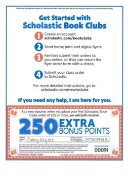 Scholastic Book Club Teacher and Volunteer Resource (Wishlist, Reminders)