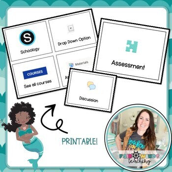 Schoology (Learning Management System) Button Cards