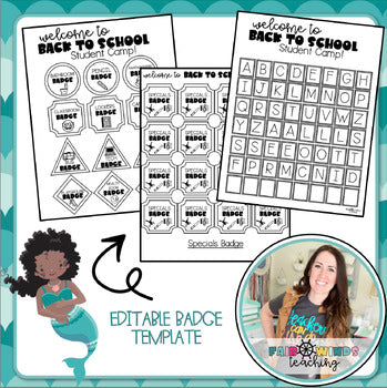 Student Camp for Back to School Rules and Procedures - Badges
