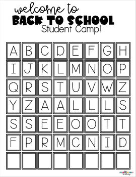 Student Camp for Back to School Rules and Procedures - Badges