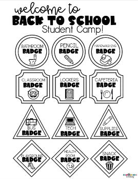 FWT Members Only! Student Camp for Back to School Rules and Procedures - Badges