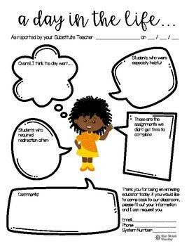 Substitute Report - A Day In The Life Of...
