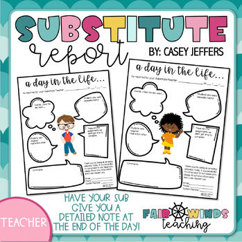 Substitute Report - A Day In The Life Of...