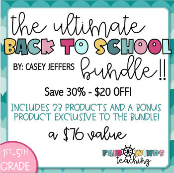 ULTIMATE Back to School Bundle - 10 Days Worth of Plans!