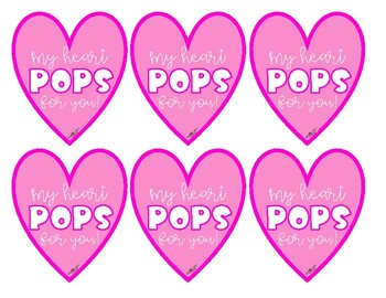 Valentine's Day Lollipop Card Label