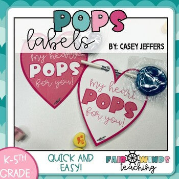 Valentine's Day Lollipop Card Label