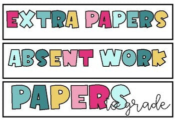 FWT Members Only! YOU ARE Decor - Classroom Labels