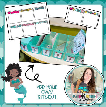 YOU ARE Decor - Monday - Friday Teacher Task Box