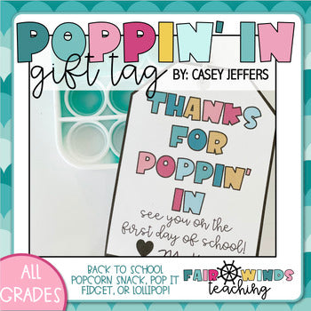 YOU ARE Thanks for Poppin' By Gift Labels