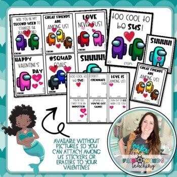 FWT Members Only! Among Us Valentine's Day Cards (Printable)