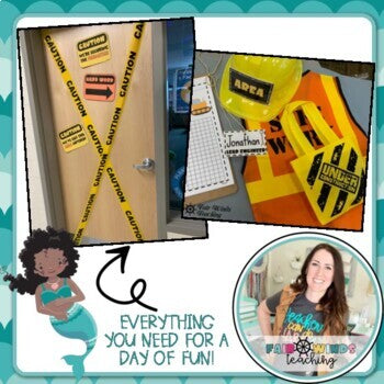 FWT Members Only! Area & Perimeter Construction Themed Classroom Transformation (3.MD.D.8)