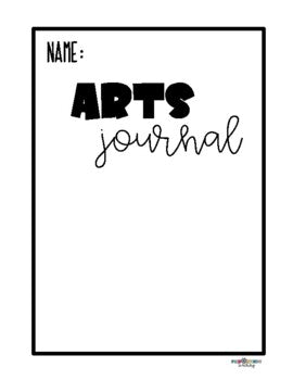 Arts Integrated Journal Cover and Tabs