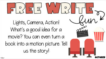 Free Write Fun (or Friday) Writing Slides - October
