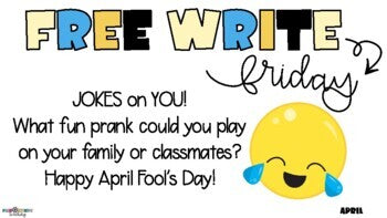 FWT Members Only! Free Write Fun (or Friday) Writing Slides - April