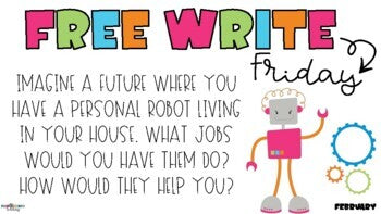 Free Write Fun (or Friday) Writing Slides - February