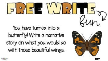 Free Write Fun (or Friday) Writing Slides - May