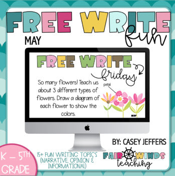 FWT Members Only! Free Write Fun (or Friday) Writing Slides - May