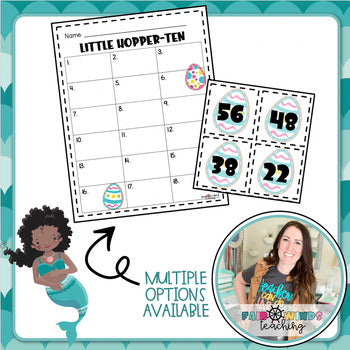FWT Members Only! Little HopperTEN Base Ten Friends © (Place Value Activity & Class Scoot) April