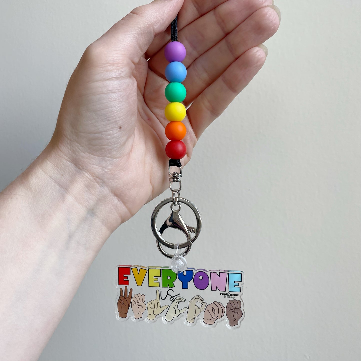 Everyone is Welcome Keychain & Lanyard Combo