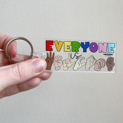 Everyone is Welcome Keychain