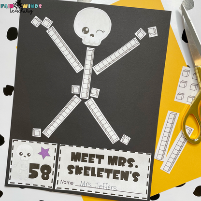 SkeleTENS Base Ten Friends © (Place Value Activity & Class Scoot) October