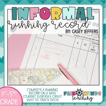 FWT Members Only! Informal Running Record Template