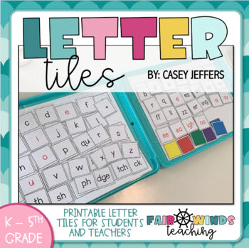 Letter Tiles Word Building Mat (Printable)