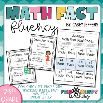FWT Members Only! Math Fact Fluency (Tracking & Rewards)